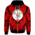 Niue Zip Hoodie Classic Vignette Style Unisex Red - Polynesian Pride