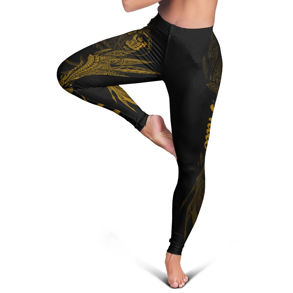 Niue Leggings - Wings Style Black - Polynesian Pride