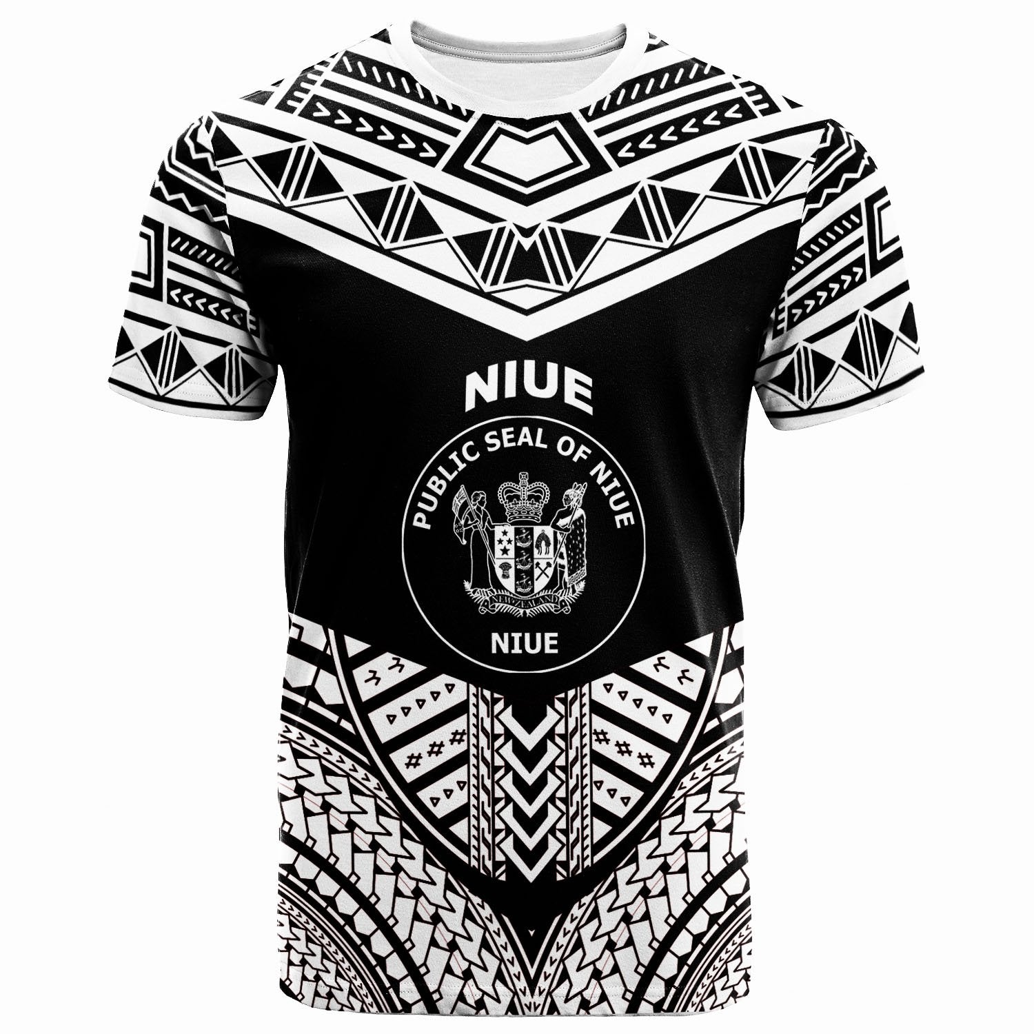 Niue T Shirt Tribal Pattern Cool Style White Color Unisex White - Polynesian Pride