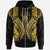 Niue Zip up Hoodie Polynesian Lion Head Gold Style Unisex Gold - Polynesian Pride