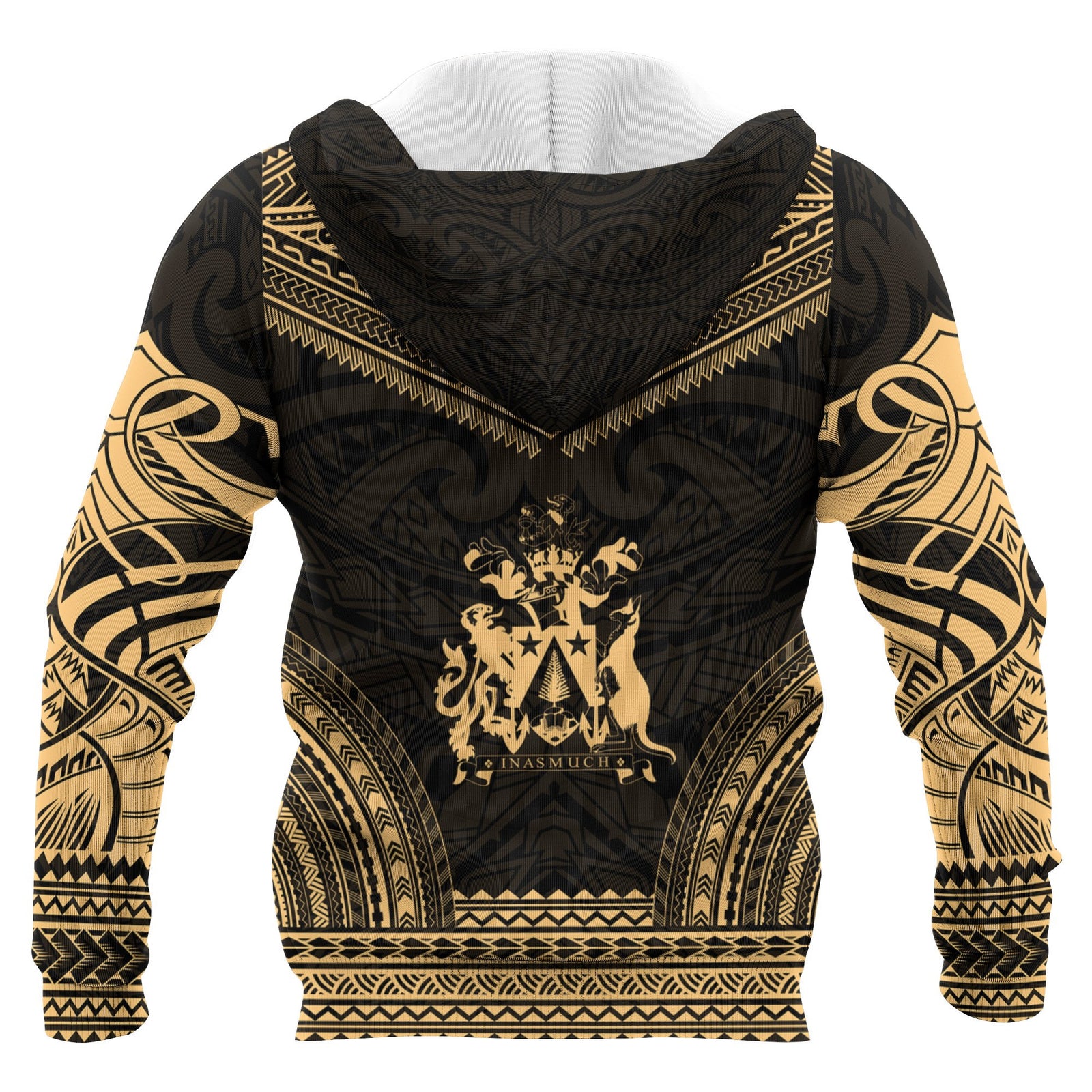 Norfolk Island Polynesian Chief Custom Hoodie Gold Version Unisex Gold - Polynesian Pride