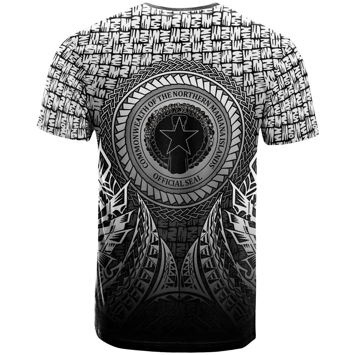 Northern Mariana Islands T Shirt Circle Pattern Black - Polynesian Pride