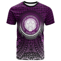 Northern Mariana Islands T Shirt Circle Pattern Purple Unisex Purple - Polynesian Pride