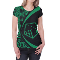 Hawaii Polynesian T Shirt Circle Style Green - Polynesian Pride