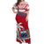 Samoa Matching Dress and Hawaiian Shirt Samoan Coat Of Arms with Coconut Red Style LT14 - Polynesian Pride