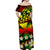 (Custom Personalised) Wallis et Futuna Off Shoulder Long Dress Plumeria Flower Reggae Color LT13 - Polynesian Pride