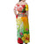 Aloha Poly Fest Off Shoulder Long Dress Polynesian Pattern With Tropical Flowers LT14 - Polynesian Pride