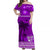 Custom Bula Fiji Matching Hawaiian Shirt and Dress Fijian Tapa Patterns with Palm Tree Purple LT13 - Polynesian Pride