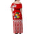 Tonga Rugby Off Shoulder Long Dress Kupesi Ngatu Ver.12 LT13 - Polynesian Pride