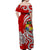 Tonga Rugby Off Shoulder Long Dress Kupesi Ngatu Ver.15 LT13 - Polynesian Pride