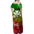 (Custom Personalised) Hawaii Off Shoulder Long Dress Map and Turtle Reggae Flowers LT13 - Polynesian Pride