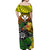 The Shaka Hawaii Off Shoulder Long Dress Tropical Flowers Reggae Version LT13 - Polynesian Pride