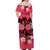 Hawaii Skull Off Shoulder Long Dress Mysterious Polynesia and Pink Flowers LT13 - Polynesian Pride