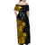 (Custom Personalised) Papua New Guinea Birds of Paradise Women Off Shoulder Long Dress Gold LT13 - Polynesian Pride