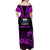 (Custom Personalised) Samoa Tatau Off Shoulder Long Dress Purple Polynesian Ula Nifo LT13 - Polynesian Pride