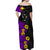 (Custom Personalised) Papua New Guinea Birds of Paradise Women Off Shoulder Long Dress Purple LT13 - Polynesian Pride