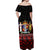 (Custom Personalised) New Zealand Off Shoulder Long Dress Maori Mix Coat Of Arms LT13 - Polynesian Pride