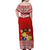 (Custom Text And Number) Tonga Rugby Matching Dress and Hawaiian Shirt Mate Maa Tonga Pacific Ngatu White LT14 - Polynesian Pride