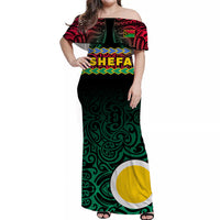 Shefa Province Vanuatu Matching Hawaiian Shirt and Dress Pig Tusk Polynesian Flag Style LT14 - Polynesian Pride