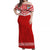 Tonga Rugby Matching Dress and Hawaiian Shirt Mate Maa Tonga Pacific Ngatu White LT14 - Polynesian Pride