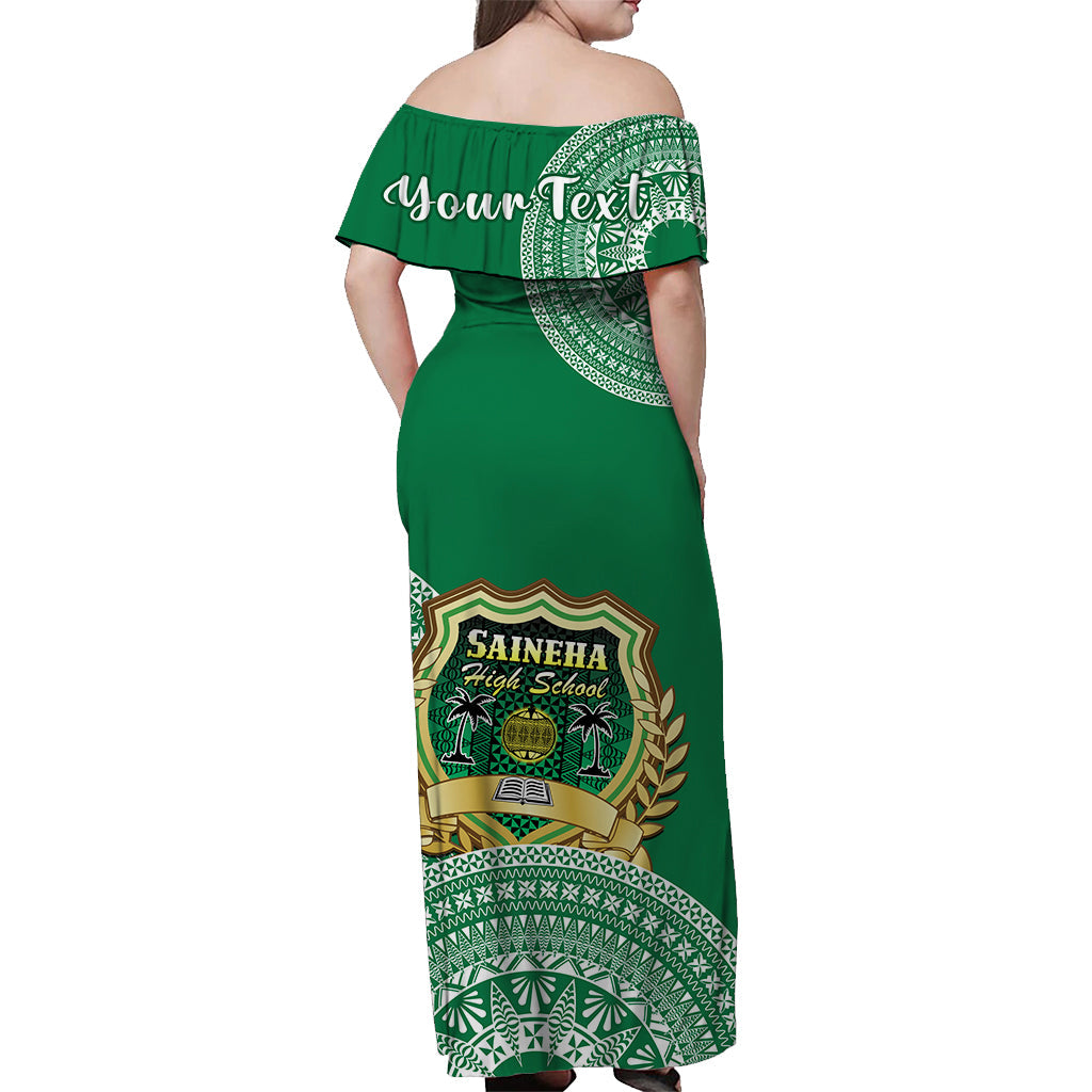 (Custom Text And Number) Tonga Saineha High School Matching Dress and Hawaiian Shirt Class Of Year Tongan Ngatu Pattern LT14 - Polynesian Pride