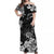 Hawaii Off Shoulder Long Dress Polynesia Black Cool Shaka Sign LT13 Women Black - Polynesian Pride