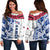 Toa Samoa Rugby Off Shoulder Sweater Siamupini Ula Fala White LT13 Women White - Polynesian Pride