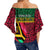 Vanuatu Dreamy Off Shoulder Waist Wrap Top Flag and Pattern LT13 - Polynesian Pride