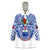 (Custom Text And Number) Samoa Rugby Wearable Blanket Hoodie Manu Samoa 7s Ginger White Polynesian LT14 Unisex One Size - Polynesian Pride