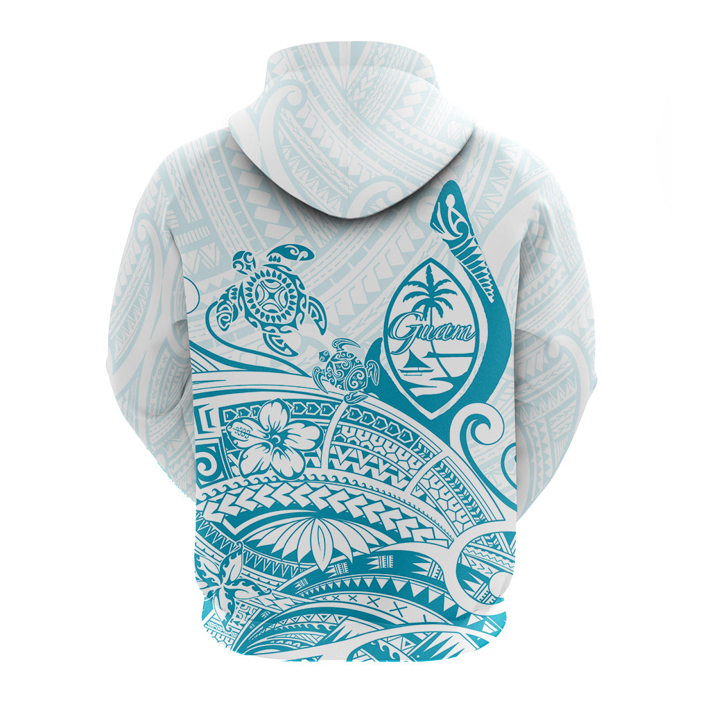Custom Guam Hoodie Ocean and Turtle Simple Style LT7 - Polynesian Pride