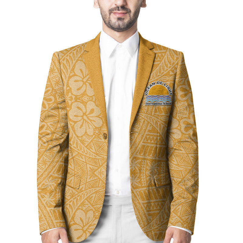 Tonga Ocean of Light International School Blazer Kupesi Vibes - Orange LT8 Unisex Orange - Polynesian Pride