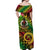 (Custom Personalised) Vanuatu Off Shoulder Long Dress Independence Be Proud Vanuatu Flag - Gradient Vibes LT8 - Polynesian Pride