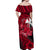 Wallis and Futuna Off Shoulder Long Dress Hibiscus Red No.2 Color LT6 - Polynesian Pride