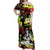 Hawaii Summer Colorful Off Shoulder Long Dress Hula Girl Reggage LT6 Women Reggage - Polynesian Pride