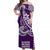 Kakau Hawaiian Polynesian Off Shoulder Long Dress Purple LT6 Women Purple - Polynesian Pride