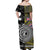 New Zealand And Niue Off Shoulder Long Dress Together - Black LT8 - Polynesian Pride