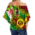 Vanuatu Off Shoulder Waist Wrap Top Independence Be Proud Vanuatu Flag - Gradient Vibes LT8 - Polynesian Pride