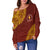 (Custom Personalize) Tonga Kolisi Beulah Off Shoulder Sweater BAC We Are One LT7 Maroon - Polynesian Pride