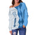 (Custom Personalize) Tonga Kolisi Apifo'ou Off Shoulder Sweater Simple Tapa LT7 Sky Blue - Polynesian Pride