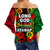 Vanuatu And Hibiscus Off Shoulder Waist Wrap Top LT6 - Polynesian Pride