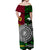 Vanuatu And New Zealand Off Shoulder Long Dress Together - Green LT8 - Polynesian Pride