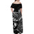 FSM Yap Off Shoulder Long Dress Happy Independence Day Original Vibes - Black LT8 - Polynesian Pride