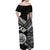 FSM Off Shoulder Long Dress Original Vibes - Black LT8 - Polynesian Pride