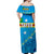 Tafea Province Off Shoulder Long Dress Vanuatu Pattern Unique Style LT8 - Polynesian Pride