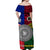 Vanuatu And New Caledonia Flag Style Off Shoulder Long Dress Together LT8 - Polynesian Pride