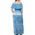 FSM Federated States of Micronesia Christmas Off Shoulder Long Dress Flag Style LT8 - Polynesian Pride