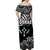 FSM Kosrae Off Shoulder Long Dress Unique Vibes - Black LT8 - Polynesian Pride