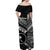 FSM Chuuk Off Shoulder Long Dress Happy Independence Day Original Vibes - Black LT8 - Polynesian Pride