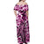 Hawaii Turtle Off Shoulder Long Dress With Hibiscus Pink Style LT6 - Polynesian Pride