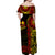 Marquesas Islands Off Shoulder Long Dress Unique Style - Gradient Red LT8 - Polynesian Pride